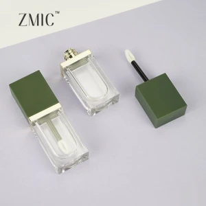 Square Lip Gloss Containers Tube China Transparent Cosmetic Tubes with Heart Applicator