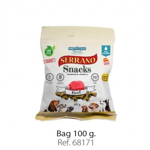 Serrano Snacks For Dogs 12 unit/carton Beef, Salmon & Tuna, Turkey, Puppies