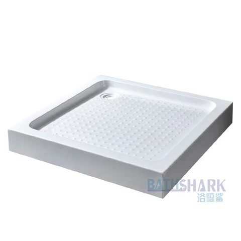 0.8 m Acrylic Portable Square White Flat Bath Base Shower Tray Boards