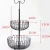 Import I-shaped two-layer hollow home decoration storage basket with banana hook fruit basket custom from China