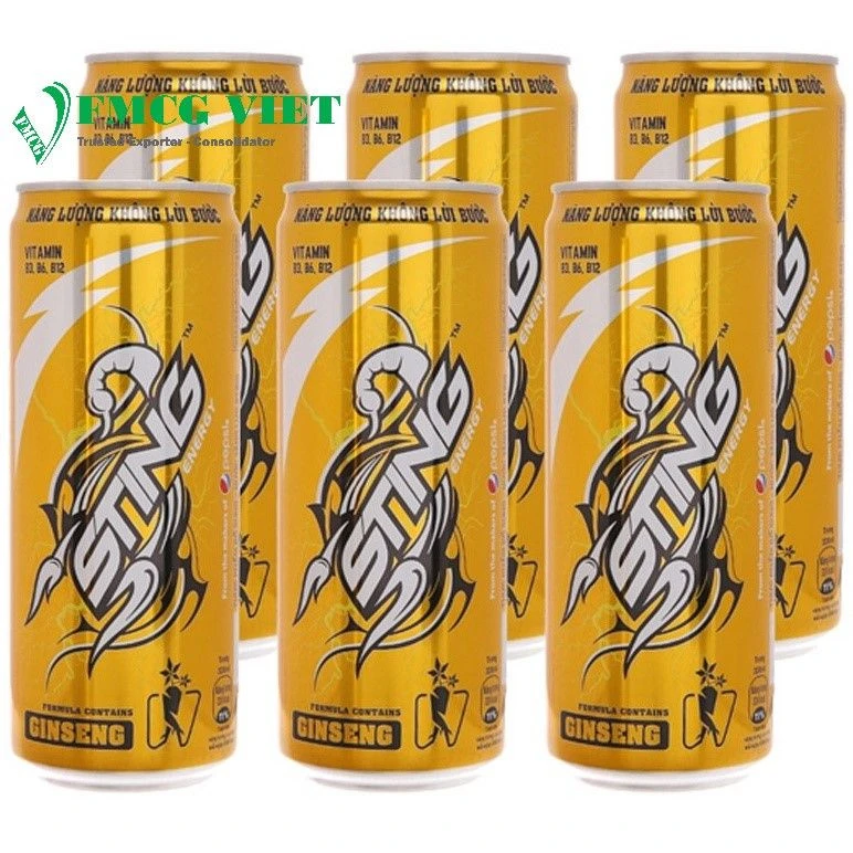 Buy Sting Energy Drink Can 320ml X24 Gold Rush/ Strawberry from FMCG