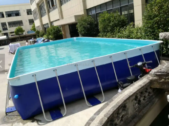 Buy 2021 New Product Easy Set Up Steel Frame Blue Inflatable Swimming ...