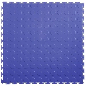 Purple PVC Interlocking Floor Tile 500*500mm Coin Surface For Use In Garages Workshop And Factories
