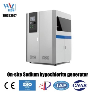 On-site salt chlorination sodium hypochlorite generator for water disinfection