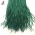 Import 10-15cm dyed dark green feather trimming ostrich with satin ribbon tape from China