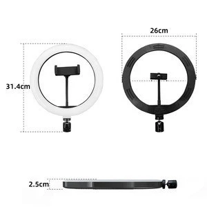 10 Inch Dimmable Photographic Lighting LED Ring Lamp Makeup Selfie LED Ring Light With Tripod Stand Right Light