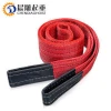 100% polyester spanset round sling with lifting slings/double eyes polyester webbing hoist lifting belt sling