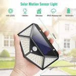 1000lm IP65 Waterproof home led solar light PIR motion sensor Outdoor solar security wall light