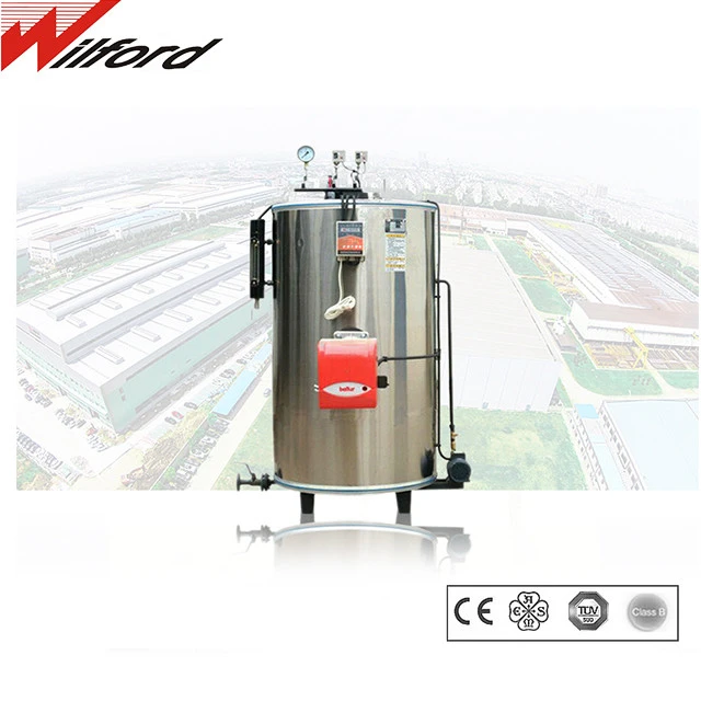 100kg/h commerical Vertical gas steam boiler for dry cleaners