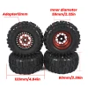 1/10 1/8 Crawler RC Car Refit Upgrade Accessories Parts 2.2in Metal Wheel hub Wheels 12mm Adapter Climbing Tire Tires 123mm*60mm