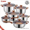 12pcs cookware set stainless steel ---saucepan/casserole/frypan/steamer/salad bowl