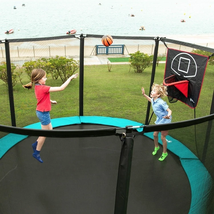 14ft  round fitness trampoline factory  with safety enclosure