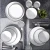 Import 16-pc Rockaway Round Stoneware Dinnerware Set Service for 4 Matte White/Gold Rim from China