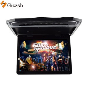 17.3inch 1080P roof mounted  flip down MP5 TV car monitor with SD HDMI USB LED Atmosphere lamp