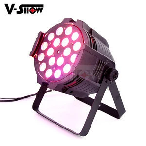 18pcs 18w 6in1 rgbaw uv zoom par led stage lighting for event party show