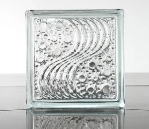 190x190x80mm Best Price Clear Glass Block Brick Glass for bathroom kitchen China supply