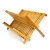 2 tier Bamboo  Foldable Dish Drying Rack Collapsible Dish Drainer Wooden Plate Rack