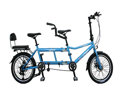 20 Inch Double Folding Bike High carbon Steel Frame Family Bicycle    Tandem bicycle
