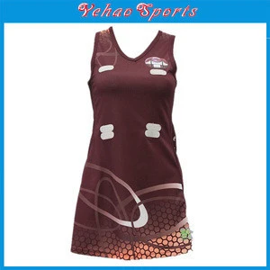 2016 Newest fashion custom cheerleading uniforms/netball uniforms