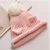 Import 2018 Cheap Factory Children&#039;s Warm Knit Hats faux fur pom poms and baby winter crochet knitted hats cap from China