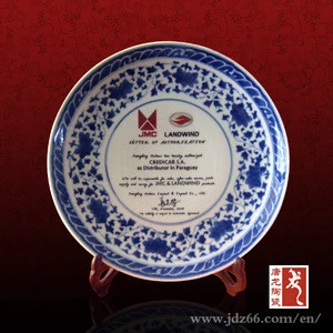 2018 Jingdezhen customized commemorative ceramic plate
