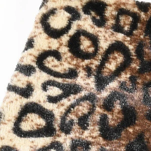 2019 custom wholesale camel animal printing fake fur women knit infinity scarf