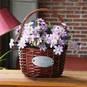 2019 hot sale Wicker basket flower girl basket for gift
