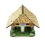 Import 2019 New design cheap weather house with thermometer, 3D wooden craft, gift and souvenir black forest barometer from China