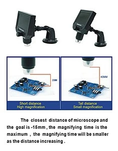 2019 new product ideas Portable 600X HD 3.6MP CCD Pixel 4.3 Inch digital microscope with lcd screen for mobile repair