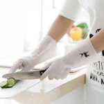 2020 Gloves latex household New Heat-resistant Design Silicone Cleaning Brush rubber Gloves kitchen dish washing gloves