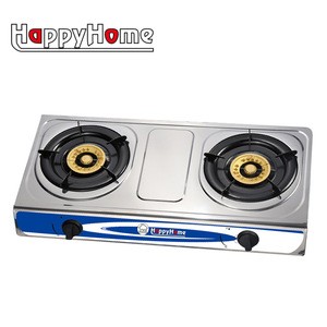 2020 High quality double cast iron burner stainless steel gas stove cooking appliance