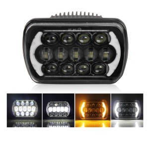 2020 Led Headlight 7&#39;&#39; Inch Square Rectangle Driving Led Headlight Off Road 4X4 DRL Daytime Running Lights for JK
