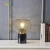 Import 2020 New designer e27 black white restaurant hotel home bedroom decorative glass marble luxury nordic led table lamp from China