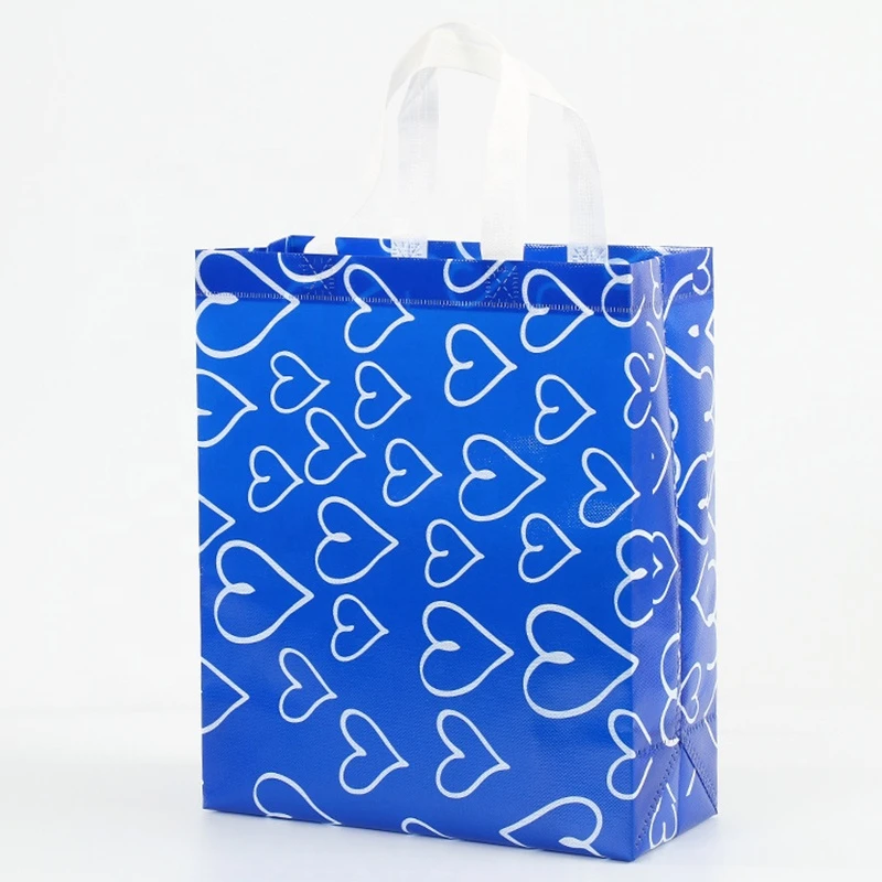 2021 Hot Sales Promotional Heart Shopping Bag Environmental Protection Customized Logo Printing Cheap Non Woven Fabric Bag