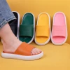 2021 New Custom Logo embossed Slippers Colorful Slides Open Toe Sandals Casual Hotel Bathroom House Womens Slippers