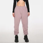 2021 Streetwear Cotton Track Loose Sweat Stacked  Jogging Womens  Fashion Spring Trousers Pants