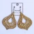 Import 2021new earrings trend Set  Drop Palm pattern Afrocentric Geometric Wood Earring Jewelry from China