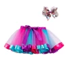 2022 Wholesale Princess Tutu Baby Rainbow Kids Party Tutu Ball Gown Multi-Layers Colorful Bow Waist Girls Skirts