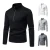 Import 2023 new autumn and winter mens sweatshirt placket zipper design solid color turtleneck sweater cardigan for men from China