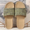 2024 New Universal for all seasonsLinen Slippers for Mens Couples Anti-slip and Wear resistant Home Summer Slippers