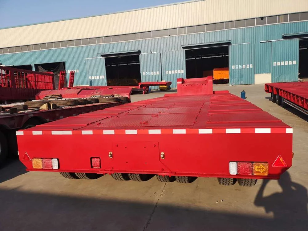 20ft Low-bed 3 Axles Chassis Semi Trailer