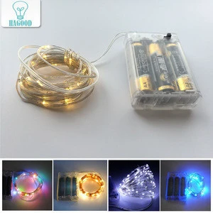 2M LED Garland Copper Wire Light String with Fairy Lamp for Outdoor Garland Party Lights and New Year Christmas Decor