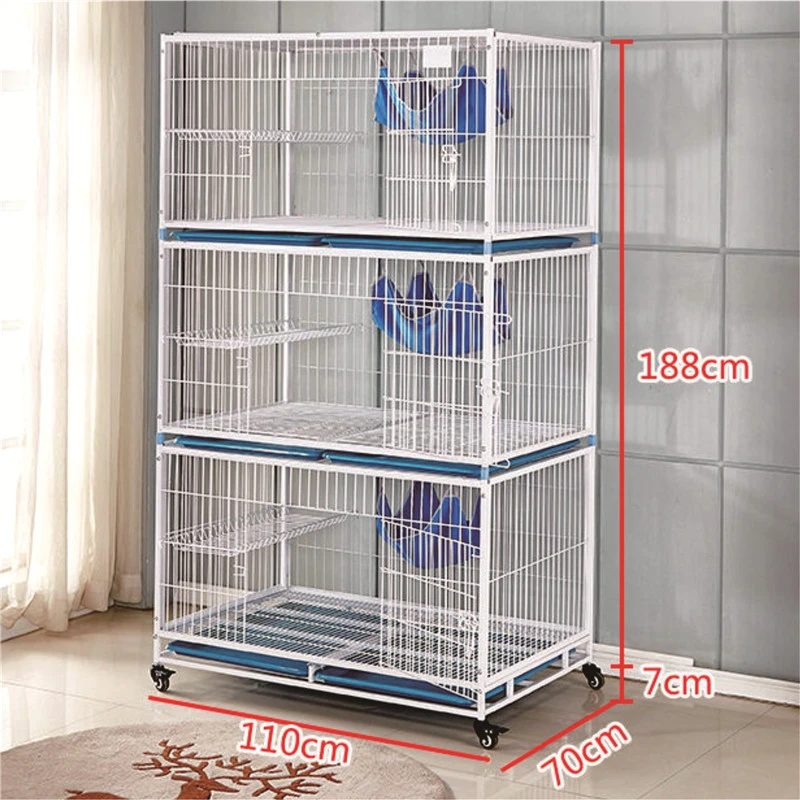 3 layers iron cat cage