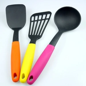 3 PCS kitchen tools nylon silicone cooking tool set silicone turner ladle spoon,food grade silicone turner ladle set