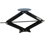 30-Inch Black Adjustable Car/RV Scissor Jack Hand-Cranked with Thicker Steel Plate for Engine Repair