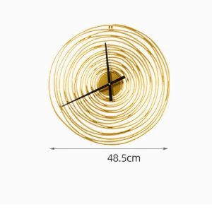 3D Metal Gold Growth Ring Clock Function Home Wall Decor