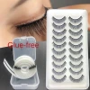 3d natural magnetic  russian volume mink individual eyelash extension c d curl segment pre-cut extension kit eyelashes