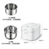 3L Rice Cooker Stainless Steel for Diabetics