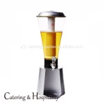3L Tabletop Beer/Drinks Beverage Dispenser with Ice Core and Cup Holder-Sliver