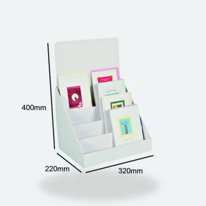 4 Tiers Countertop Cardboard Greeting Card Display Stands